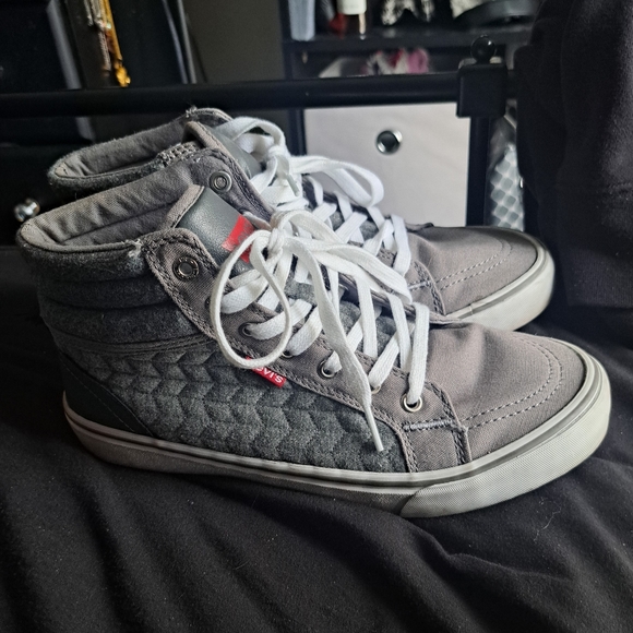 Womens grey Levi high top shoes - Picture 4 of 6